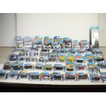 55 x carded Mattel Hot Wheels diecast vehicles