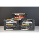 Five boxed Scalextric slot cars to include C130 Triumph TR7, C125 Porsche Turbo 935, C133 Wolf WR5