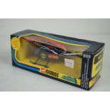 Boxed Corgi 925 Batcopter diecast model with Batman figure, diecast excellent/near mint, box vg with