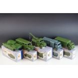 Five boxed Dinky Supertoys military diecast models to include 651 Centurion Tank, 661 Recovery