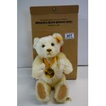 Boxed Steiff 654701 Mohair Teddy Bear 32 Millennium with original tag, vg