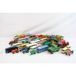 Collection of 35 mid 20th C play worn public service and commercial diecast models mainly Dinky,