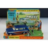 Boxed Corgi 440 Ford Consul Cortina Super Estate Car diecast model complete with all accessory