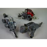 Transformers - Three original Hasbro Takara Transformers Dinobots to include Grimlock, Snarl &