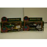 Two boxed Scalextric The Power and the Glory slot cars to include C098 BRM & C097 Vanwall, both
