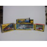 Four boxed Corgi diecast models and sets to include Gift Set 15 GS15 Land Rover with Rice's Beaufort