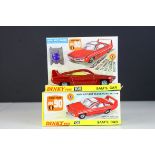 Boxed Dinky 108 Joe 90 Sam's Car diecast model in red, with inner display stand, lapel badge and