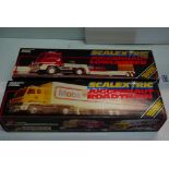 Two boxed Scalextric slot cars to include C301 Juggernaut Road Train and C302 Juggernaut