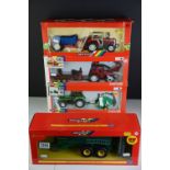 Four boxed Britains 1:32 scale farming vehicles, to include 40718 Samson Tanker and Slurry Injector,