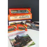 Four boxed OO gauge locomotives to include 2 x Hornby (R072 BR Class 25 Diesel green & R355 MR 4-4-0