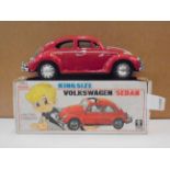 Boxed Bandai 4084 Kingsize Volkswagen/Sedan battery operated tinplate car, box gd, model vg, no