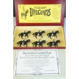 Two ltd edn boxed Britains metal model sets to include 5184 The Lifeguards and 5186 Welsh Guards,