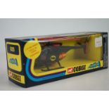 Boxed Corgi 925 Batcopter diecast model with Batman figure, diecast excellent/near mint, box ex with