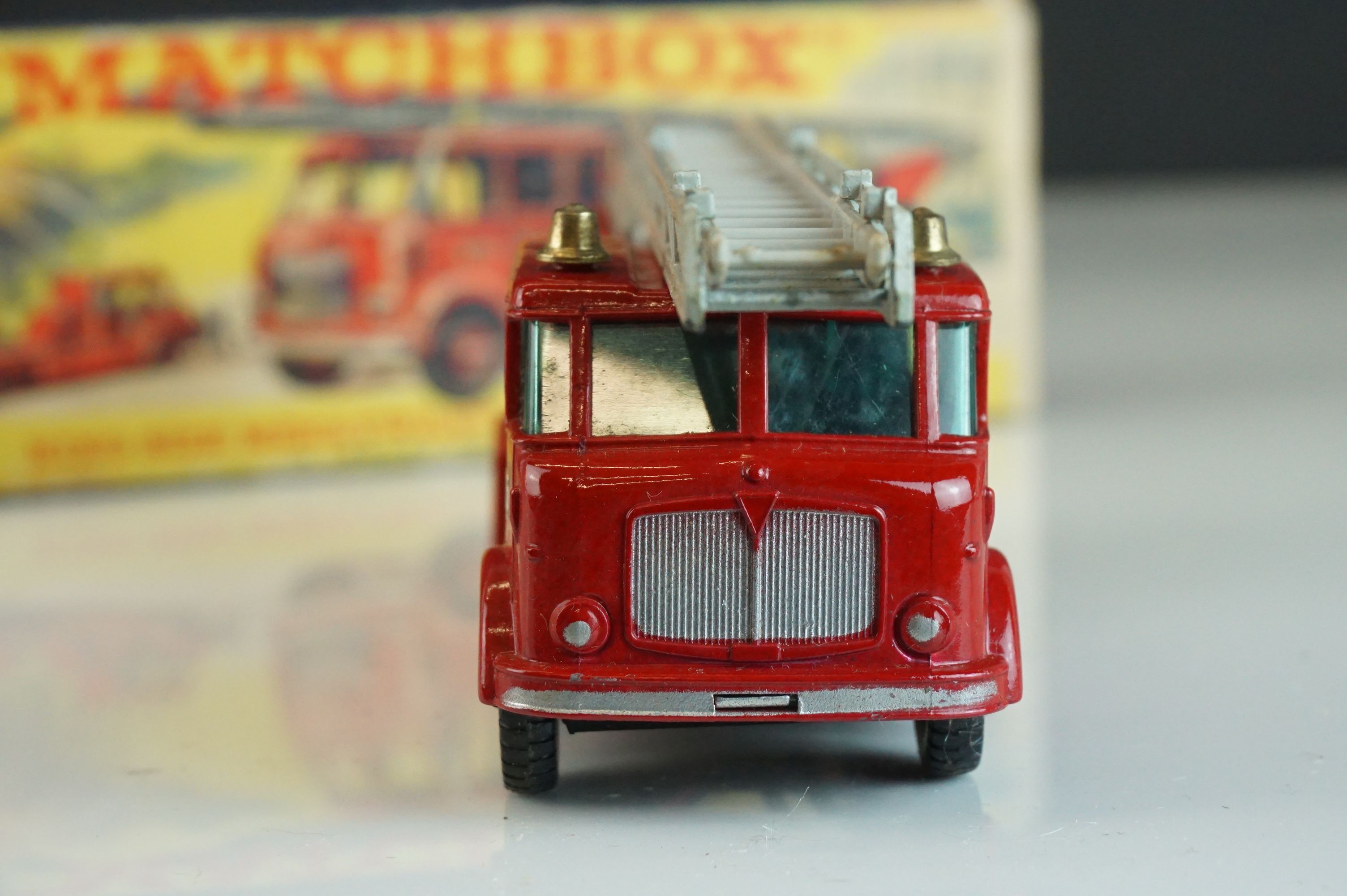 Boxed Matchbox K15 King Size Merryweather Fire Engine diecast model in vg condition with minimal - Image 3 of 8