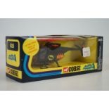 Boxed Corgi 925 Batcopter diecast model with Batman figure, diecast excellent/near mint, box ex with