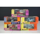 Six boxed Britains diecast motorbike models to include 2 x 9690 Thunderbird, 9693 Honda Benly & 9694