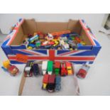 Collection of playworn diecast model cars to include Matchbox, Verem, Dinky, Lesney, Hot Wheels,