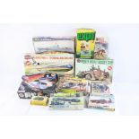 Nine boxed Airfix unbuilt plastic models kits to include 0736-0 1:35 scale White M3A1 Scout Car,