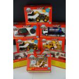 Eight boxed Britains 1:32 scale farming/commercial vehicles, to include 9590 Disc Harrow, 9599