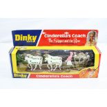 Boxed Dinky 111 Cinderella's Coach diecast model complete and near mint, minor bow window squash