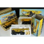 Three boxed 1/50 Conrad Liebherr diecast construction models to include 2079 LTM 1060, 3076 LTM 1030