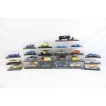 Collection of 23 diecast models in plastic cases, gd/vg