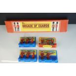 Boxed Jo Hill Co ref 191 Guards (incomplete) plus 4 x Britains New Metal Models three figure sets (