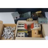 Collection of miniature metal & plastic war gaming figures, vehicles and accessories, painted