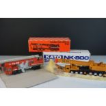 Two boxed 1/50 diecast construction models to include Kato NK800 Fully Hydraulic Truck Crane and NZG