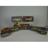 Nine boxed diecast models to include Joal 351 Public Works Set, 3 x Matchbox Convoy, Matchbox