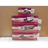 Three boxed 1:50 Corgi Hauliers of Renown diecast to include Scania R Fridge Trailer (CC13727),