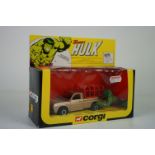 Boxed Corgi 264 The Incredible Hulk diecast model with figure, complete and near mint with only