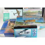 Five boxed plastic model kits to include Revell 04526 1:48 Heinkel He 111 H-4/H-6, Hobby Craft 1: