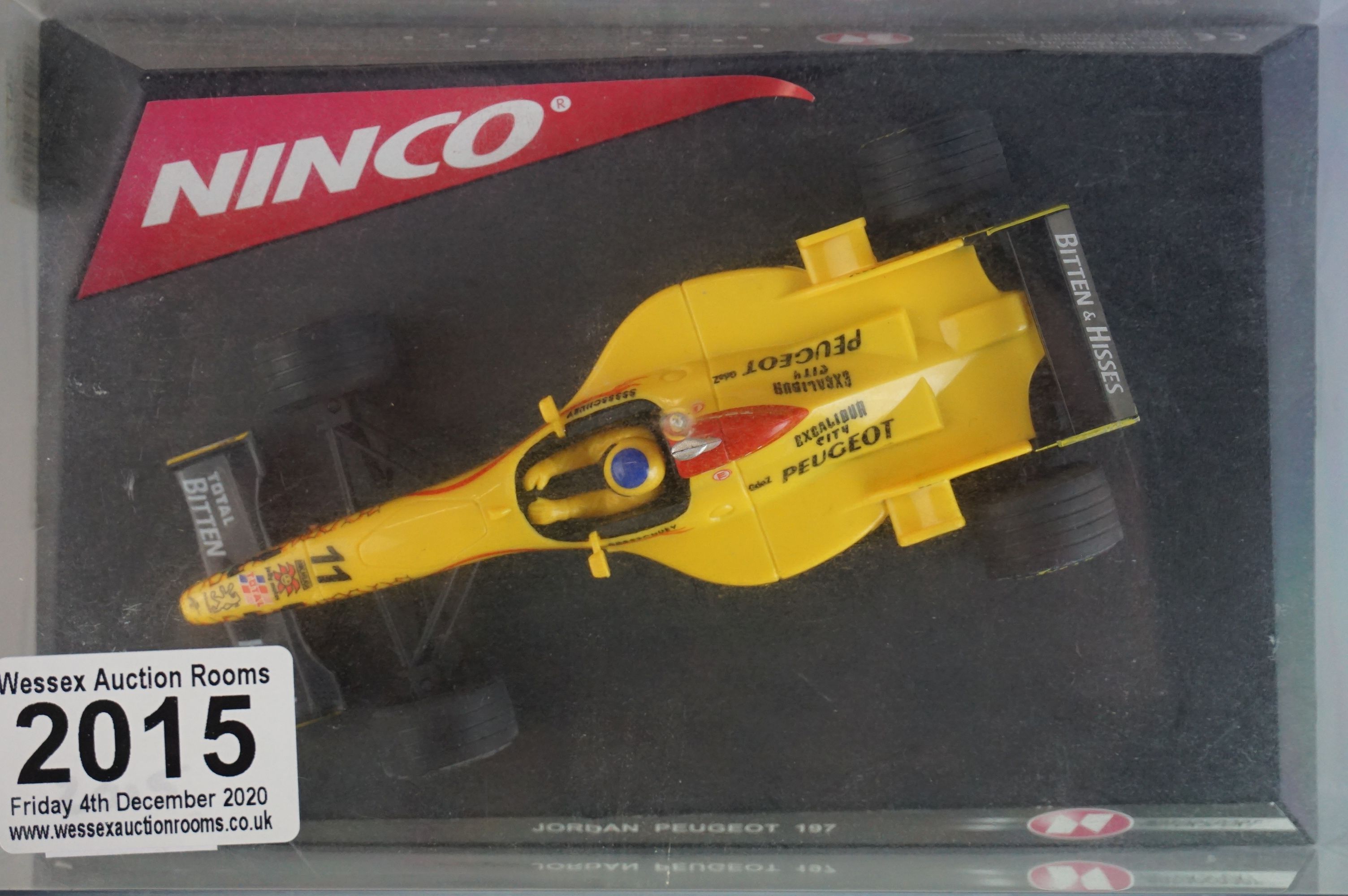 Seven cased / boxed slot cars to include 5 x Nimco (50172 Jordan 197 German Driver, 50128 Peugeot - Image 2 of 13