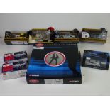 Seven boxed Corgi diecast James Bond vehicles to include four x Aston Martin D.B.5 ( 2 x 04206,