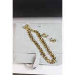Christian Dior fancy link necklace, with removeable links to lengthen or shorten, length approx.