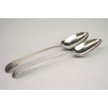 George III silver table spoon, Old English Pattern, initialled terminal, maker Hester Bateman,