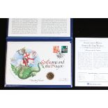 A 2005 British Full Sovereign Gold Coin And Stamp cover, limited edition of 950