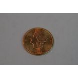 A United States of America Liberty Head 1898 Twenty Dollar gold coin