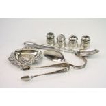 Victorian silver spoon, engraved crest and initials to terminal, the bowl reverse with chased