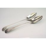 Silver table spoon, Old English pattern, initialled terminal, William Bateman I, London 1819, length