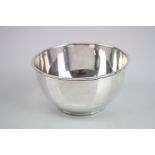 Silver bowl, plain polished form, makers James Deakin & Sons, Sheffield 1926, diameter approx 10cm