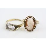 Morganite 9ct yellow gold dress ring, oval mixed cut morganite, four claw setting, tapered