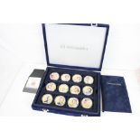 Cased set of 12 Westminster Her Majesty The Queen's 90th Birthday 1926-2016 coins, with paperwork