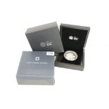 Boxed/cased Royal Mint 'Shine Through The Ages' supersize silver commemorative ten pound coin, 157g