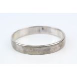 Silver bangle, plain polished form, makers initials DW, Birmingham 1993, band width approx 12mm