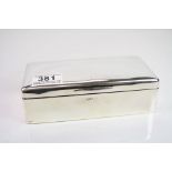 Early 20th century silver cigarette case, plain polished, makers Walker & Hall, Sheffield 1912,