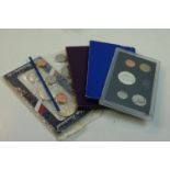 Five United States Of America Proof coin year sets to include years 1988, 1991, 1969, 1969 and a