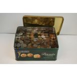 A large collection of mainly British pre decimal coins