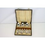 Set of six silver teaspoons, Queens pattern, import marks for Gorham Manufacturing Company,